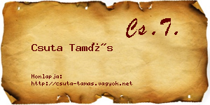 Csuta Tamás névjegykártya